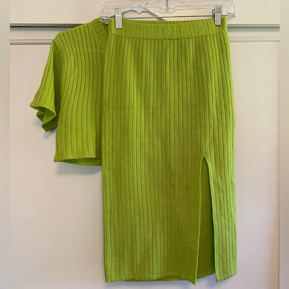 Cute Sweater Set in Lime Green - Picture 1 of 8